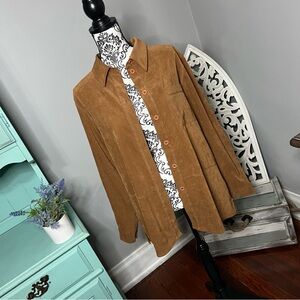 VINTAGE Bechamel Faux Suede Shacket Size Large Western Boho Shirt Jacket
